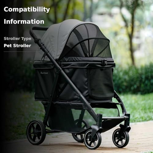 Pawccoli stroller front wheels 360 degrees for smooth steering