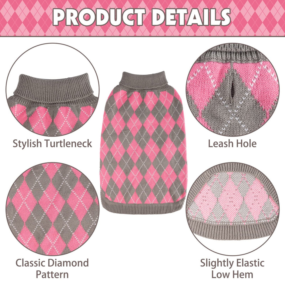 PAWCHIE dog sweater leash hole back design supports easy harness use