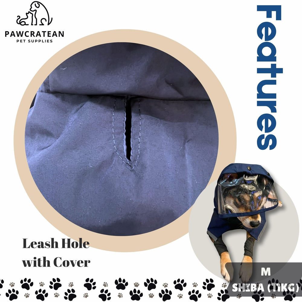 Pawcratean dog raincoat breathable fabric keeps dog comfortable.