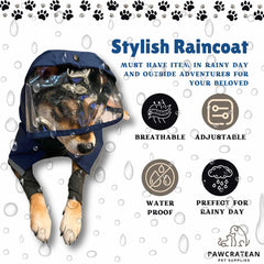 Pawcratean dog raincoat legs ensure full coverage against splashes and mud.