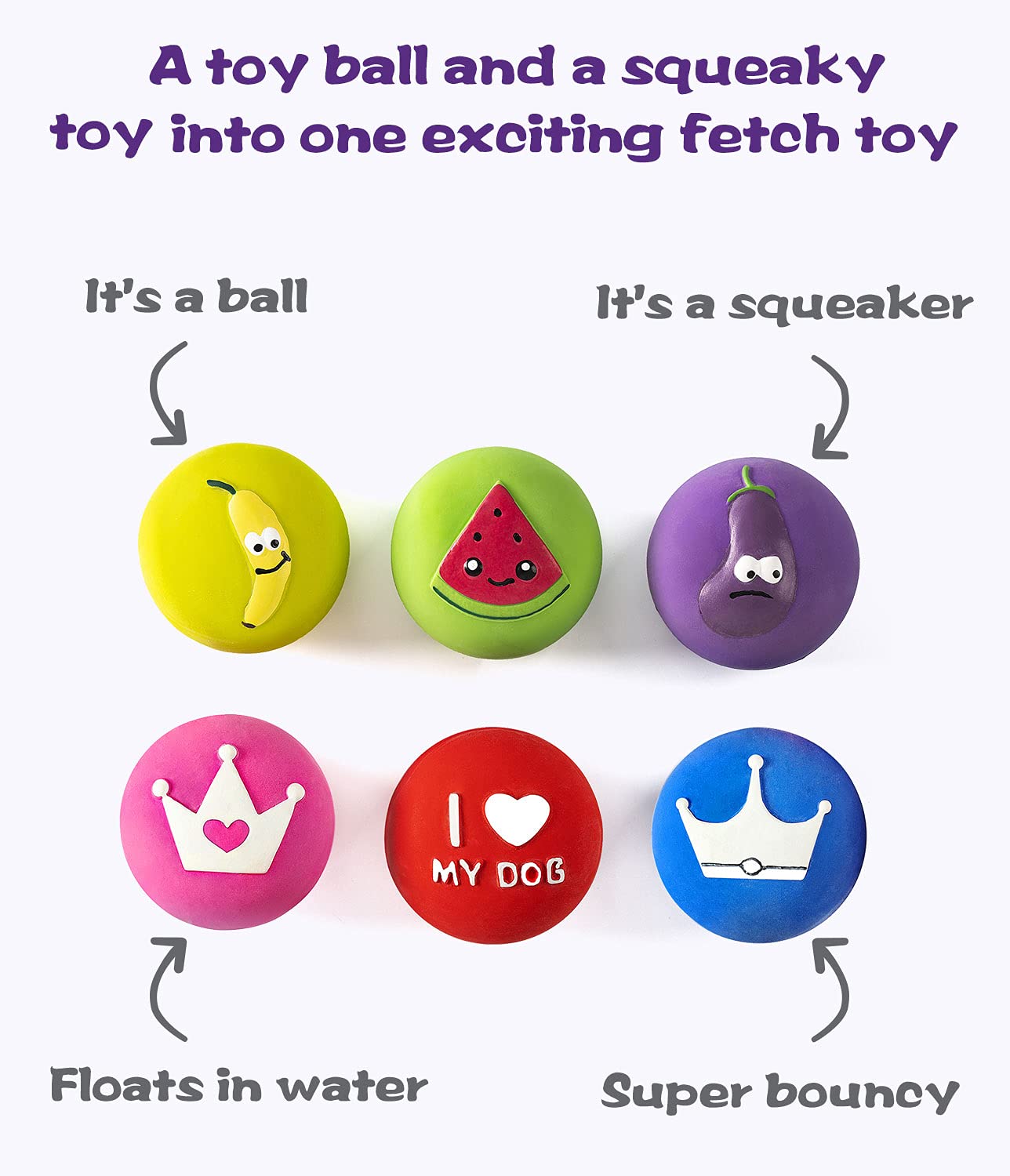 Pawdoer ball made of soft latex, gentle on teeth
