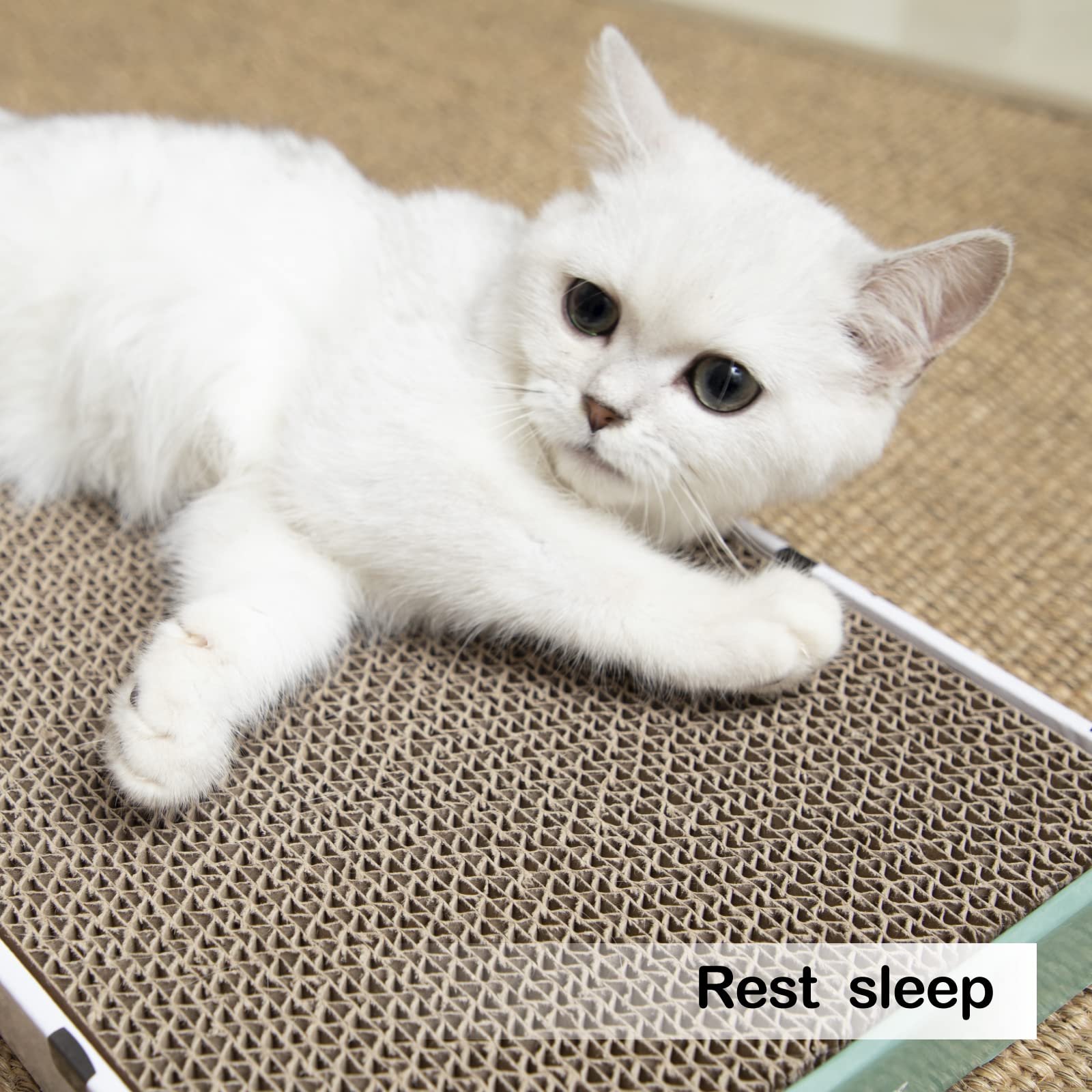 PAWSFANS neutral color palette; blends with home decor while providing feline enrichment.