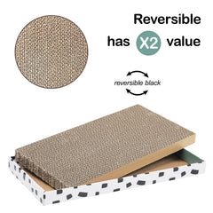 PAWSFANS scratch box design; box edge traps debris, keeping floors tidy.