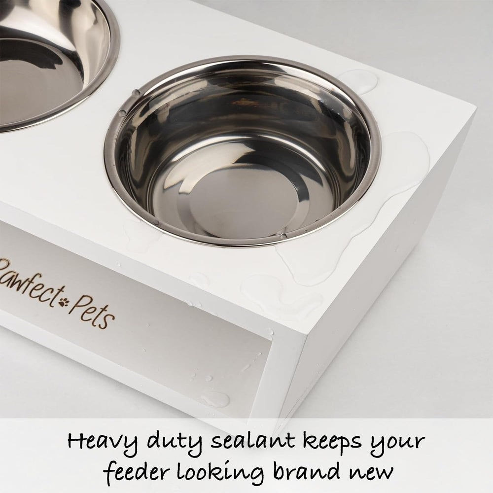 Pawfect Pets cat feeding bowls spill-prevention design keeps floors clean