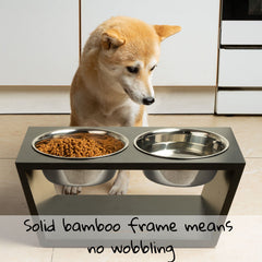 Pawfect Pets four stainless steel bowls included for convenient multi-dog or multi-use feeding.