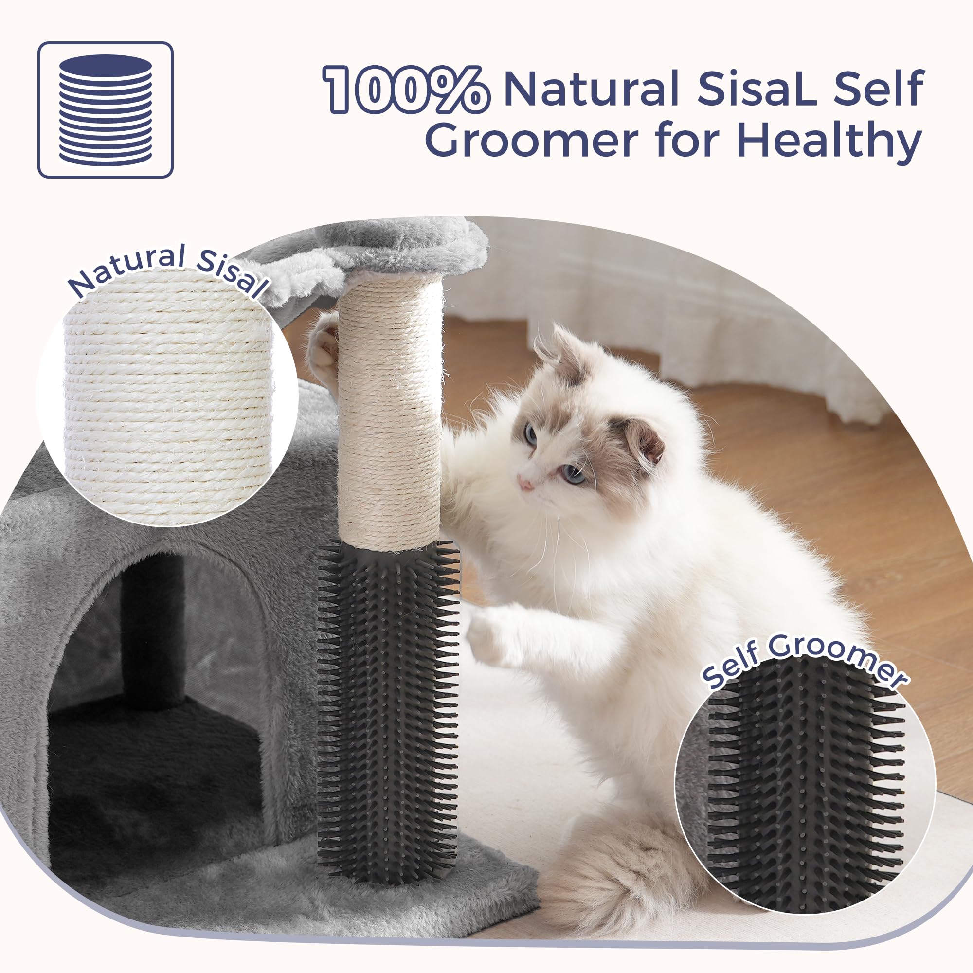 Pawfessor cat tree 32in removable perch enables flexible window-watching setups.
