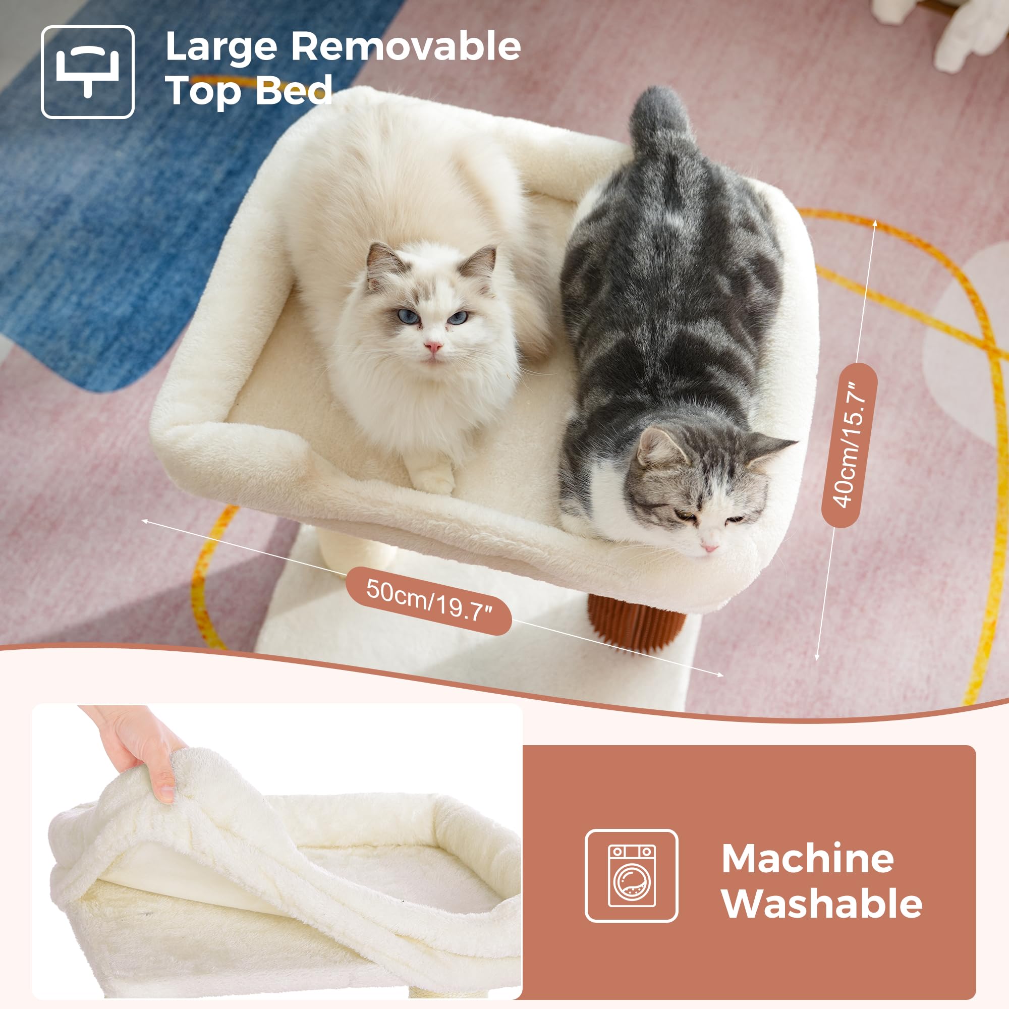 Pawfessor cat tree tower lower self-groomer for gentle massages.