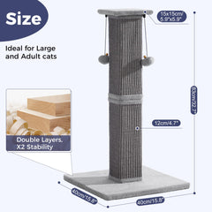 Pawfessor large cat scratching post sisal close-up shows durable 100 percent natural material.