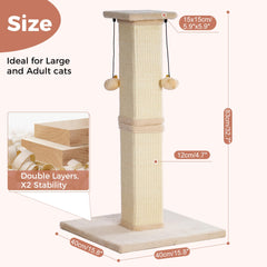 Pawfessor sisal scratcher 33inch promotes healthy scratching while protecting furniture