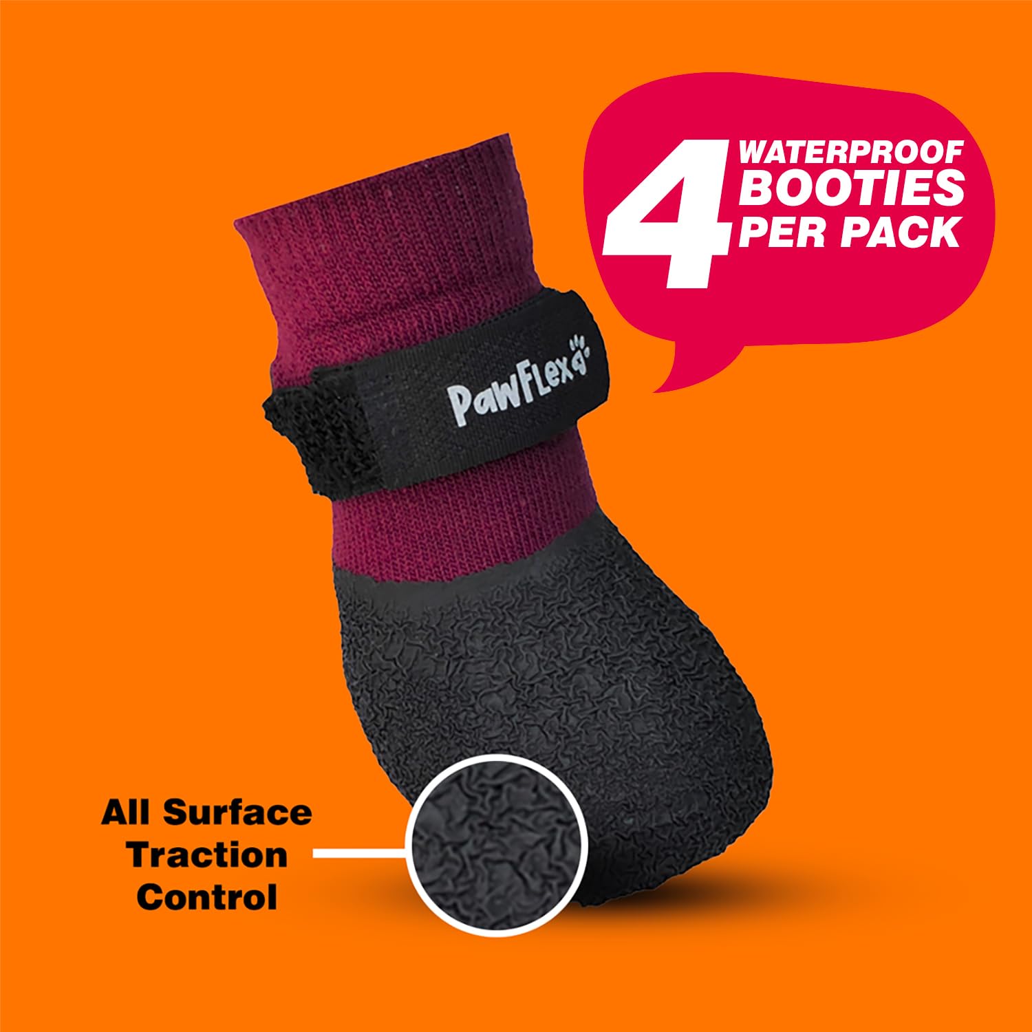 PawFlex inner cuff grip minimizes twisting and slipping.