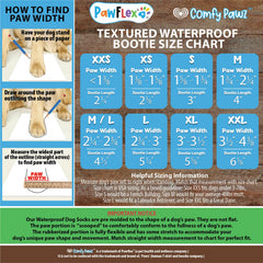PawFlex Comfy Pawz booties inner grip view prevents slipping during wear