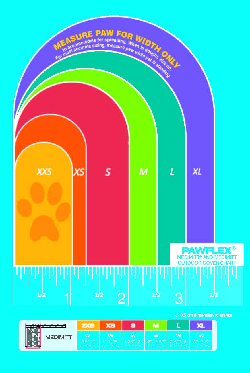 PawFlex Medimitt no-slip-strap closeup emphasizes grip without fur pulling.