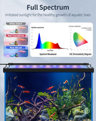 Pawfly 14W day-night modes simulate natural cycles for aquarium ambiance.