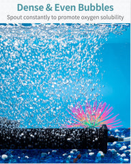 Pawfly air stone cylinder diffuses bubbles in a pond for steady circulation.