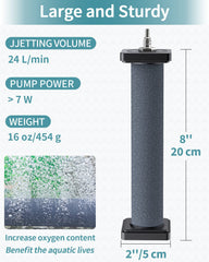 Pawfly 8 inch air stone cylinder close-up reveals micro holes for dense, even bubbles
