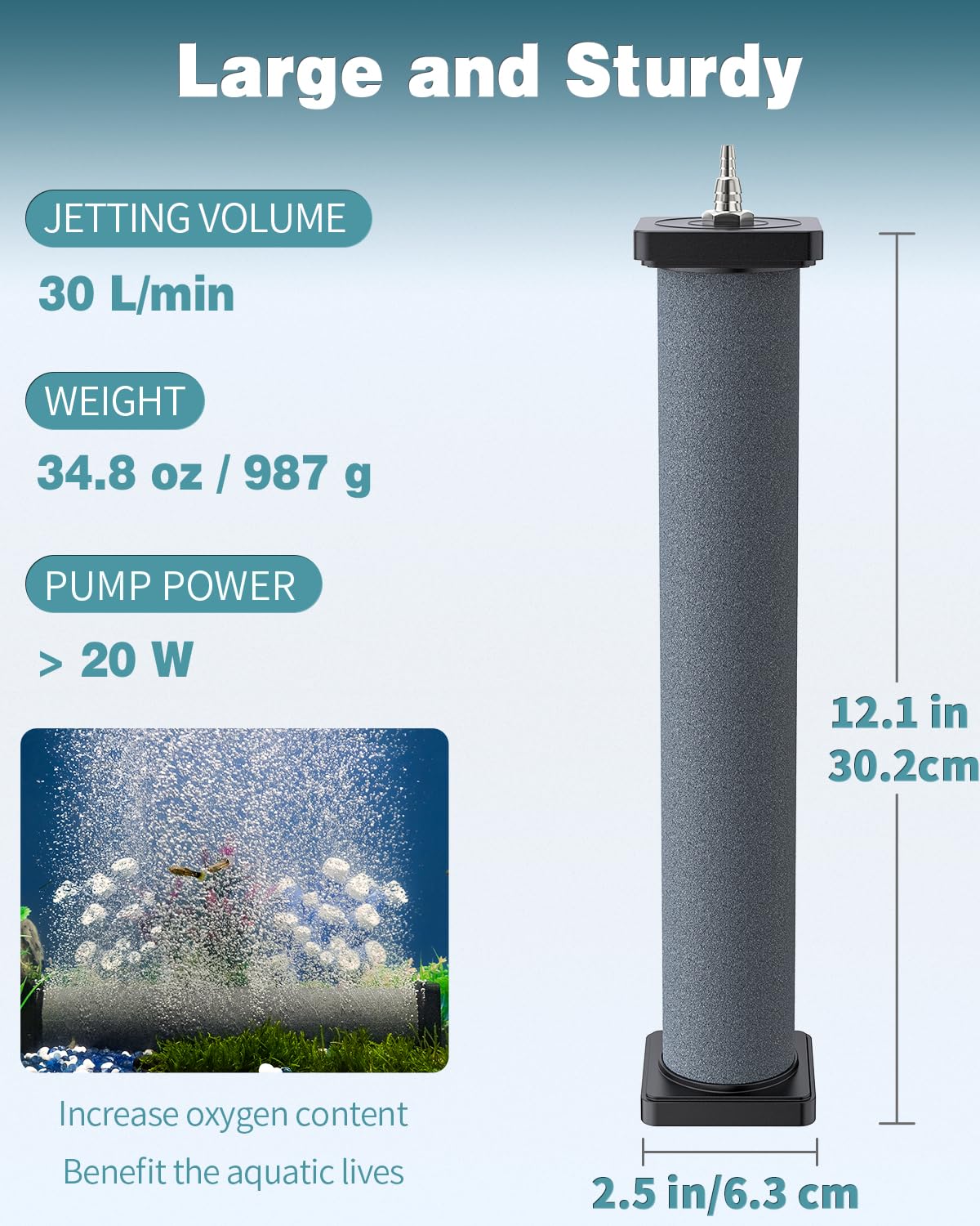 Pawfly air stone easy to clean for long-term maintenance