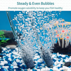 Pawfly dense bubble air stone creates lively aeration for small tanks.