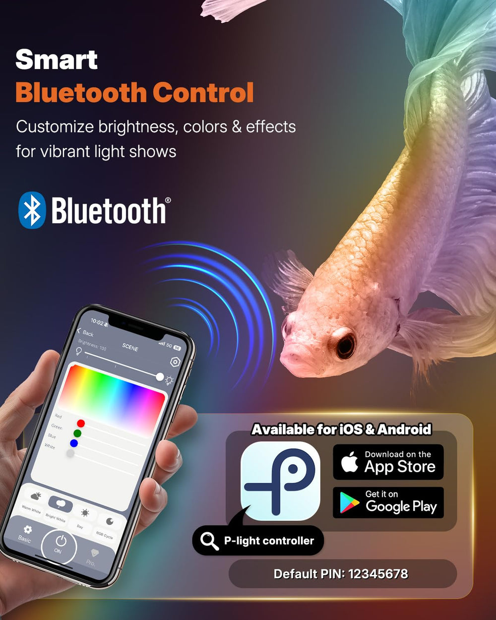Pawfly plant-growth scene under full-spectrum lighting supports healthier aquatic plants.