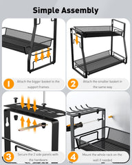 Pawfly aquarium rack installed on wall saves countertop space and reduces clutter.