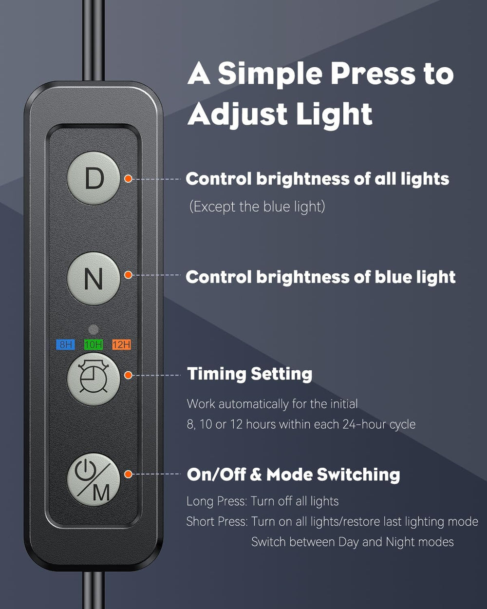 Pawfly six brightness levels enable day-night light variation.