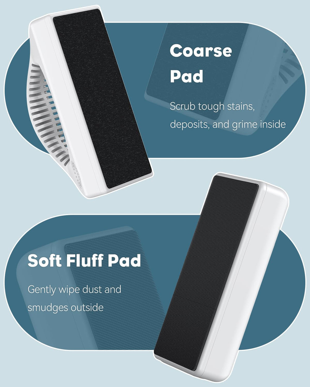 Pawfly double-sided cleaning-pads tackle inside grime and outside dust in one pass.