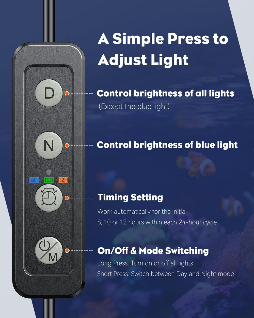 Pawfly compact light with gooseneck fits small saltwater tanks neatly.