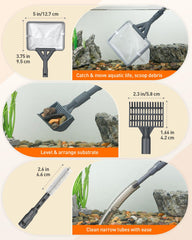 Pawfly gravel rake leveling substrate for a neat aquarium floor
