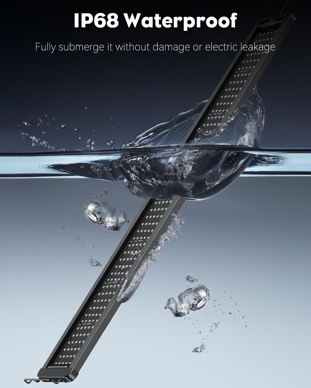 Pawfly overhead-light provides even coverage across a 48 to 54 inch tank