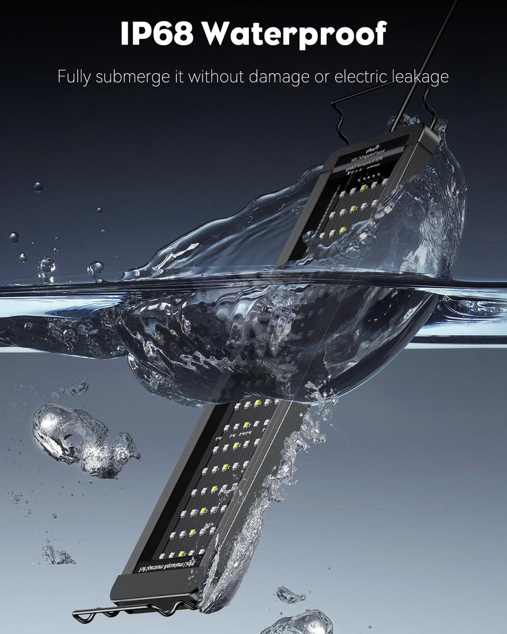 Pawfly saltwater light IP68 waterproof design protects against splashes.