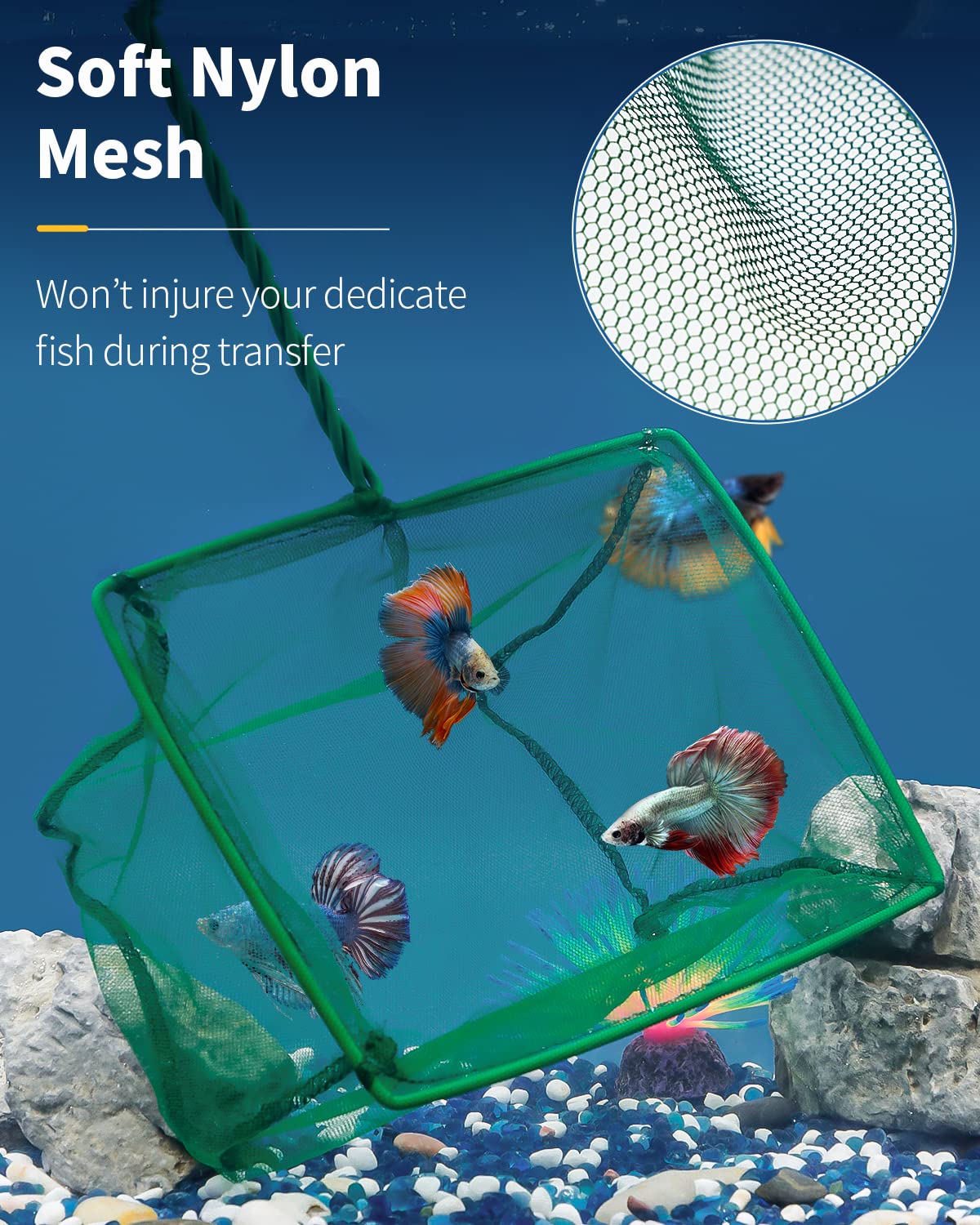 Pawfly soft nylon mesh protects delicate fish during transfers
