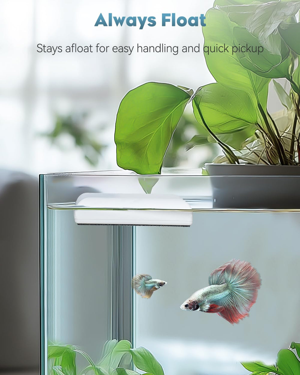 Pawfly strong-magnet adhesion keeps pads attached for thorough cleaning on glass tanks.