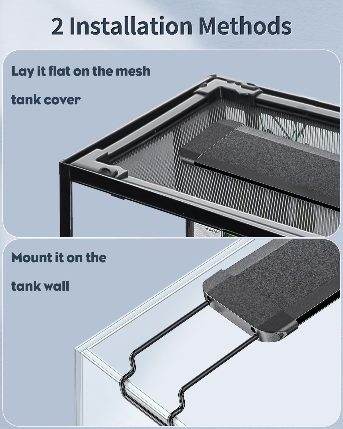Pawfly terrarium light with ETL-certified adapter for safe operation