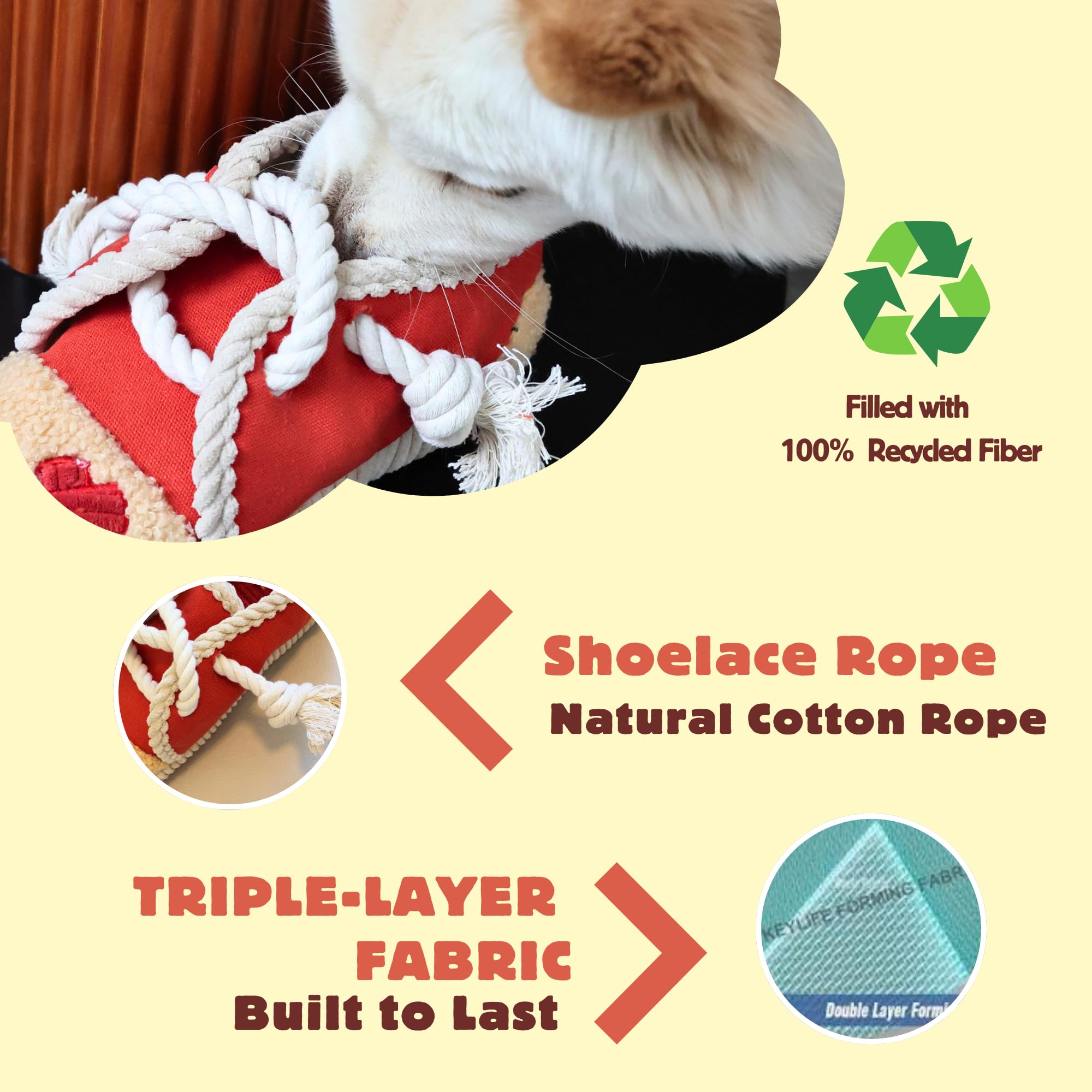 Pawfoo Lab durable-stitching-reinforced emphasizes long-lasting play for enthusiastic chewers