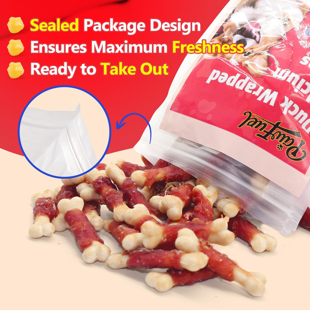 PawFuel low-temp-nutrition-lock preserves nutrients in chewy duck chews.