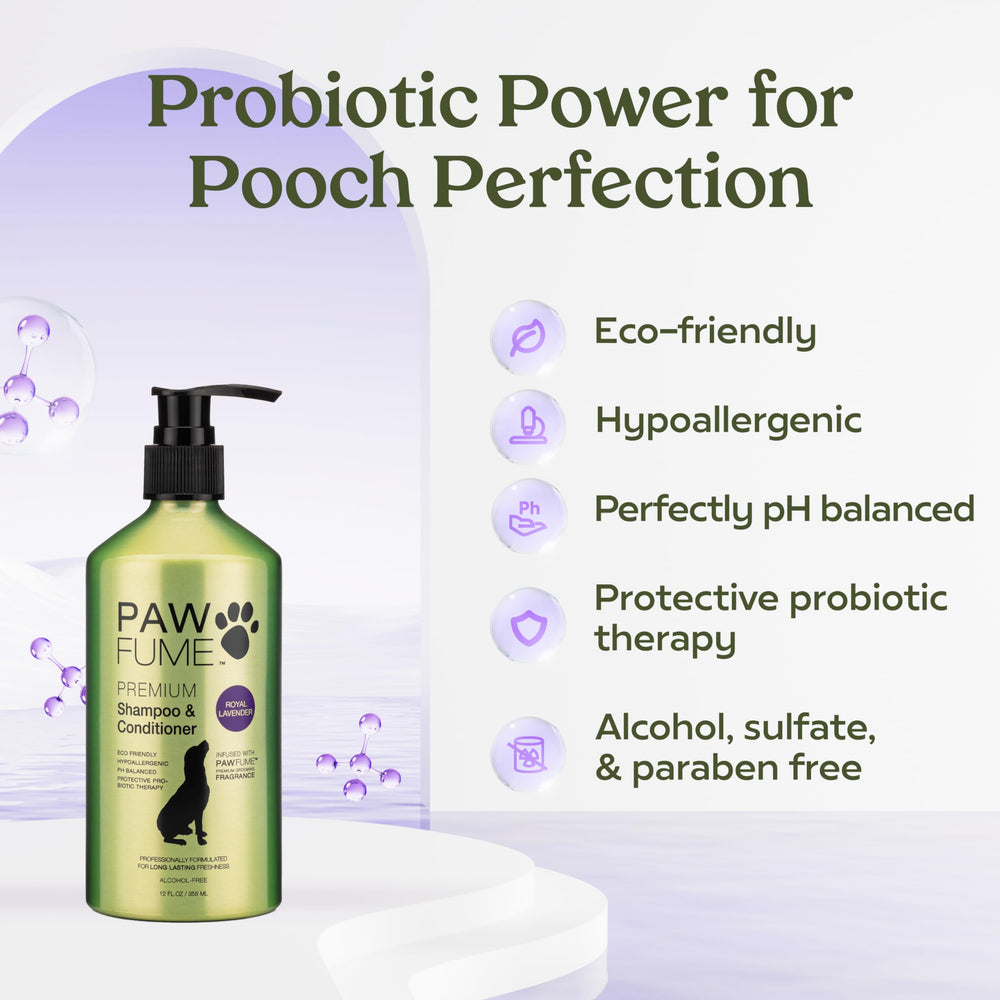 PAWFUME Royal Lavanda acondicionador pote: desenreda y aporta brillo natural.