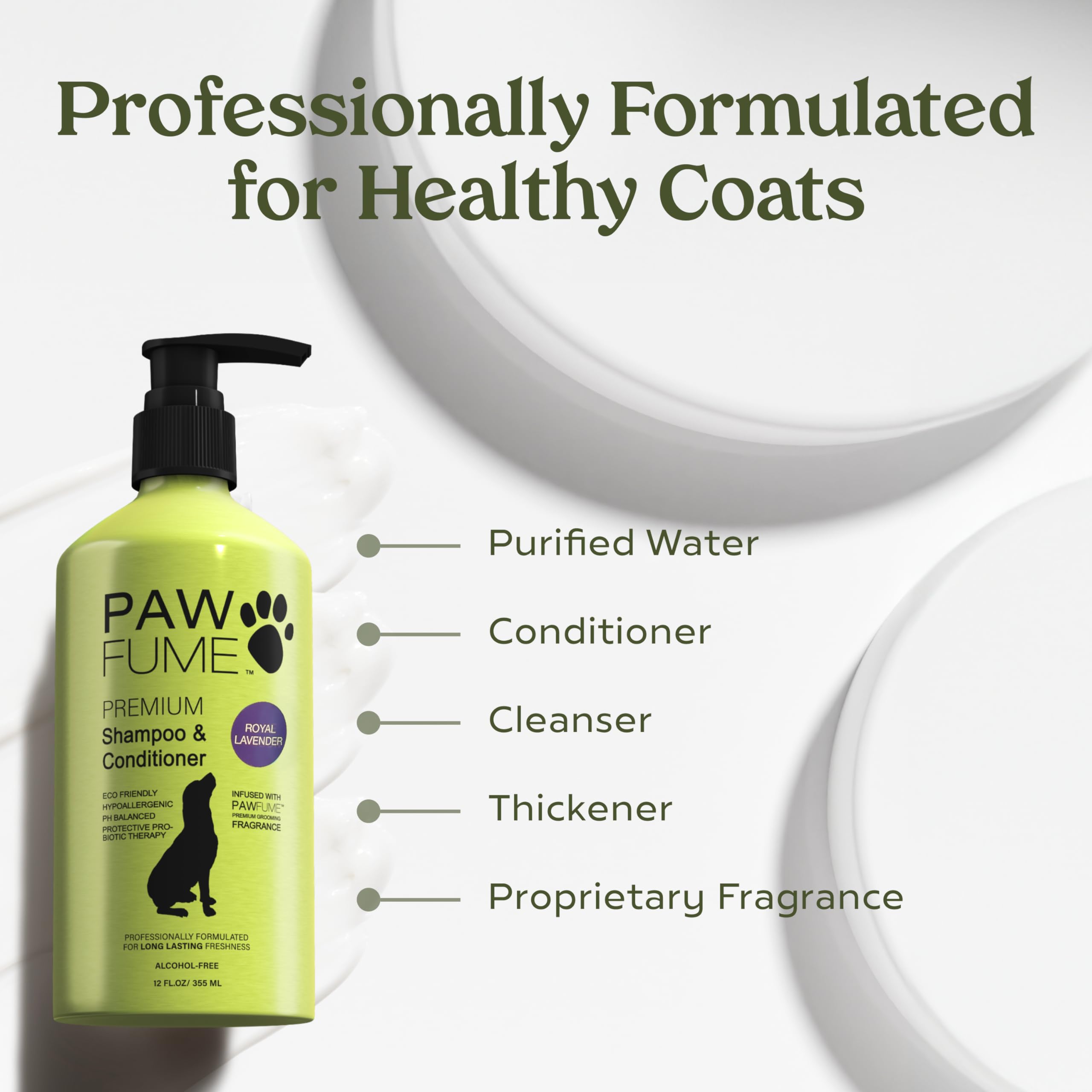 PAWFUME Royal Lavanda deslanado suave: facilita peinado y reduce nudos.