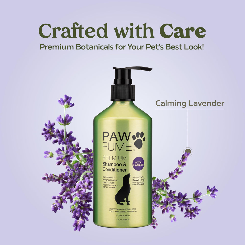 PAWFUME Royal Lavanda probiótico potenciado: apoyo para piel sensible y barrera cutánea.