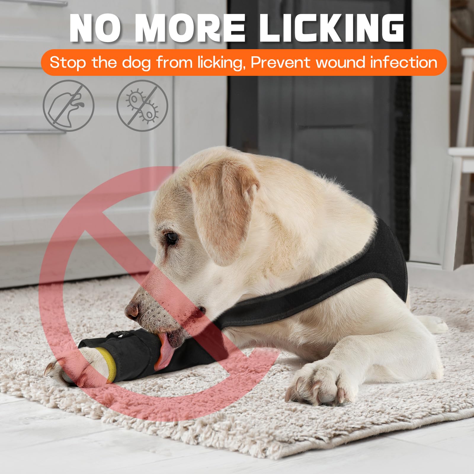 Pawfun breathable cotton-spandex blend ensures airflow while guarding wounds