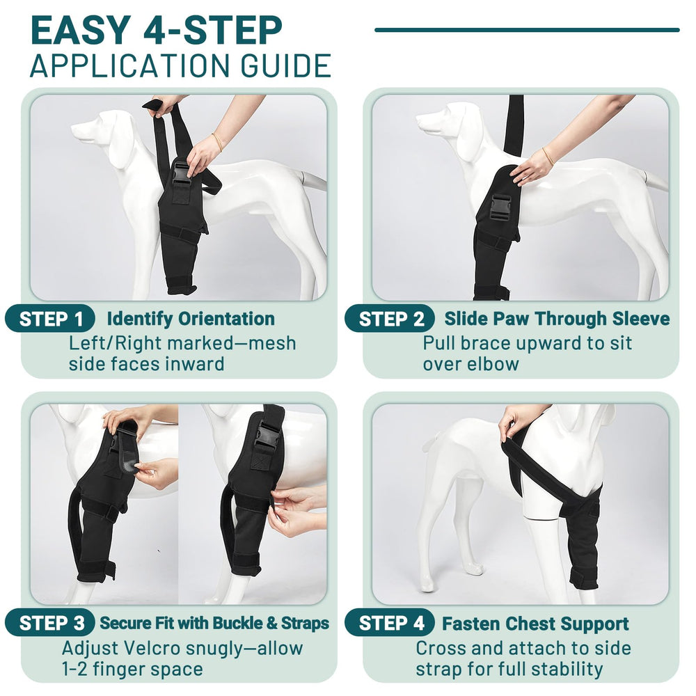 Pawfun dog elbow brace recovery support helps gentle rehab and comfortable movement.