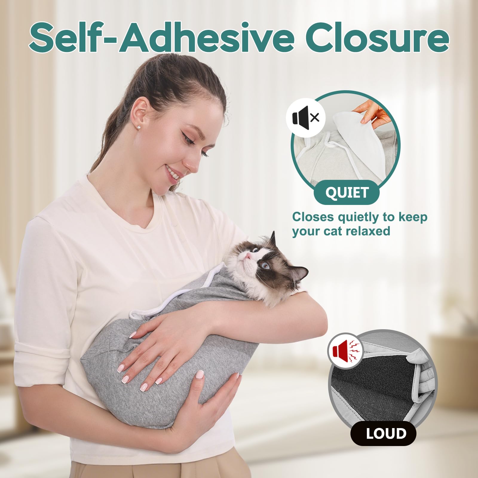Pawfun two-size grey wrap suits most cats for medicine or injections