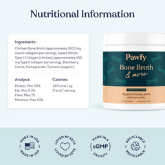 Pawfy bone broth pet-dining-setup highlights simple serving and savory upgrade.