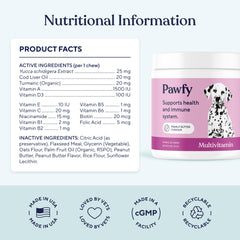 Pawfy senior formula promoting joints and mobility in aging dogs