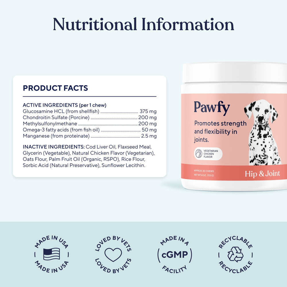 Pawfy omega-3-dogs-benefits image illustrates DHA support alongside mobility and coat health.