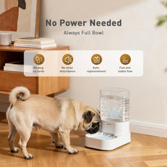 PAWGETHER gravity dog water bowl leak-proof magnetic-piston close-up for secure seal.