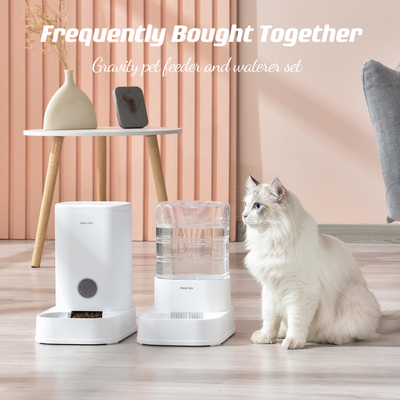 PAWGETHER gravity water dispenser 3.78L capacity for multi-pet homes