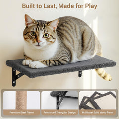 PawGiant cat wall shelves condo house provides cozy retreats for nap-loving cats.