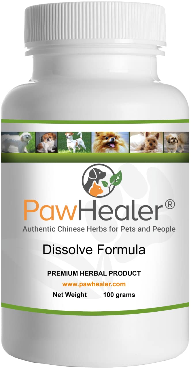 PawHealer Dissolve powder 100g bottle shown for easy dosing during pet care