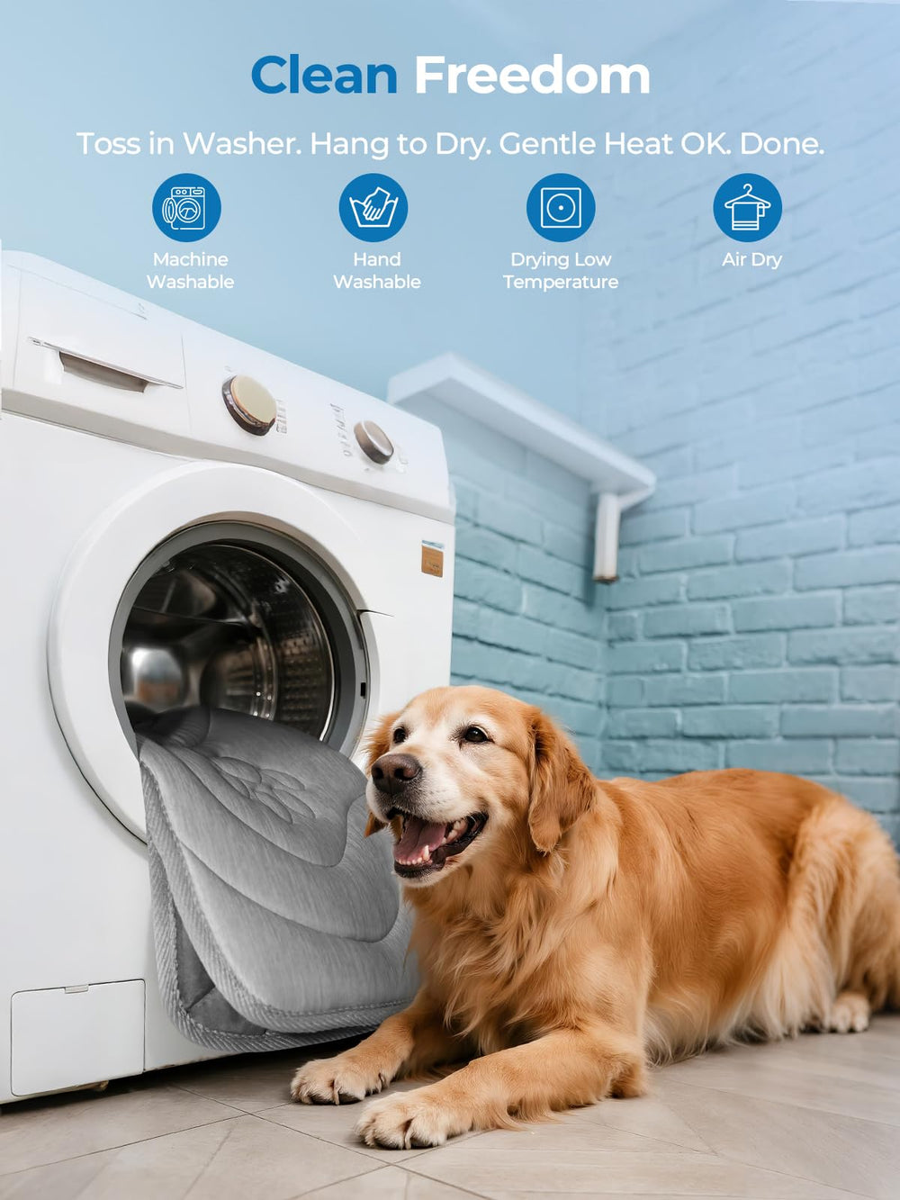 Pawhoo mat is machine washable and quick to dry for busy households.