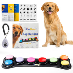 PAWHUGS dog-buttons six-pack front view for easy communication training