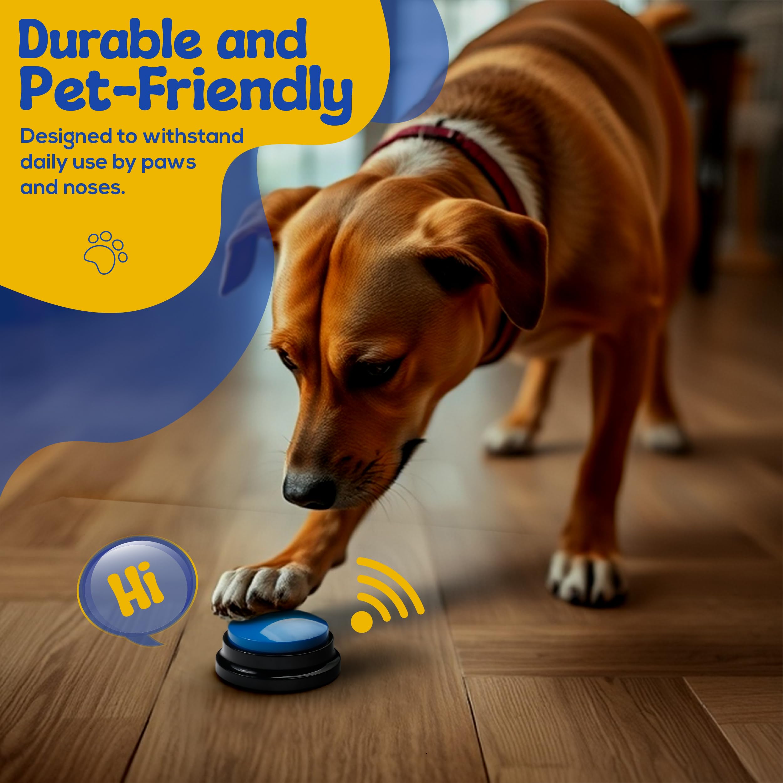 PAWHUGS waterproof mat under buttons keeps training mess-free